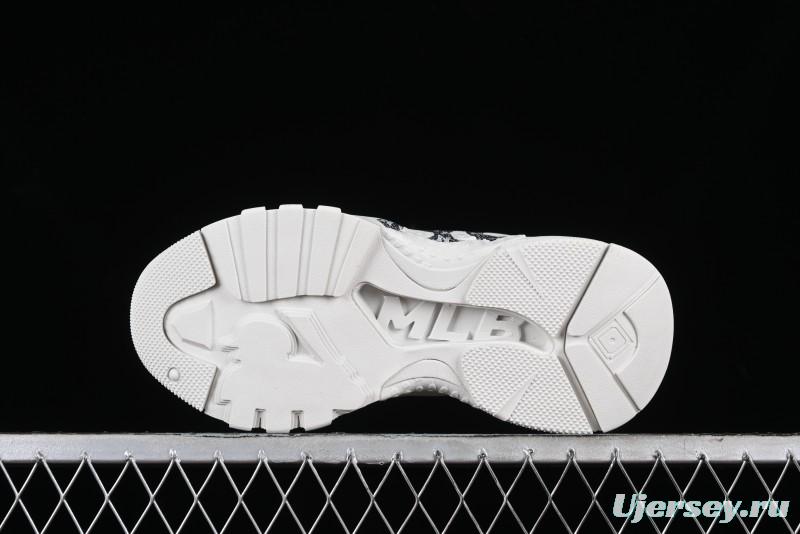 New York Yankees MLB Bigball Chunky Denim Monogram Platform Sandals - 3ASHBDM4N50BKS