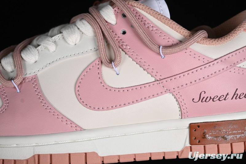 Nike Dunk Low ESS Custom Edition Rose Pink Retro Sweetheart Low-Top Casual Sneakers - DD1503-118