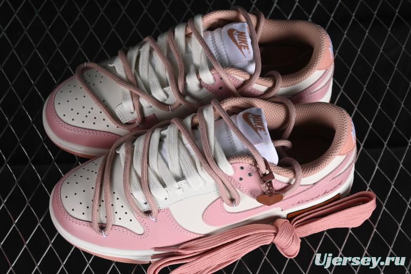 Nike Dunk Low ESS Custom Edition Rose Pink Retro Sweetheart Low-Top Casual Sneakers - DD1503-118