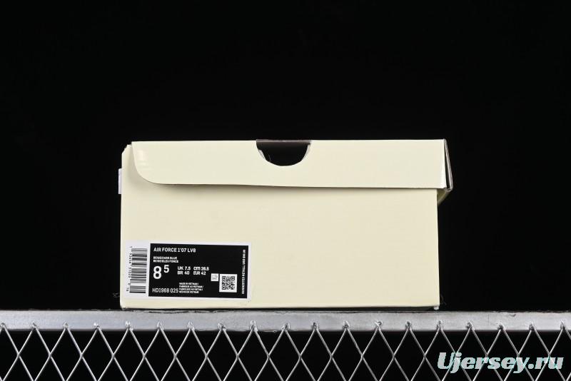 Supreme x Nike Air Force 1 '07 Low Collaboration Dark Blue Casual Sneakers - HD1968-025