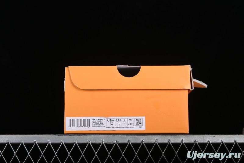 Nike Travis Scott x Fragment Design x Air Jordan 1 Low OG SP AJ1 LV Collaboration Sneakers - XY2688-102