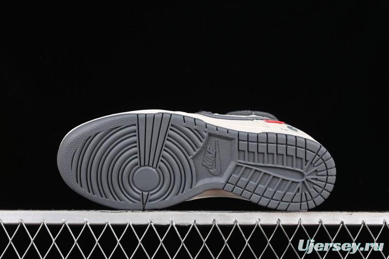 Nike SB Dunk Low Carhartt Collaboration - Strap Grey Hook Anniversary High-End Custom Low-Top Casual Skate Shoes - SJ2068-266