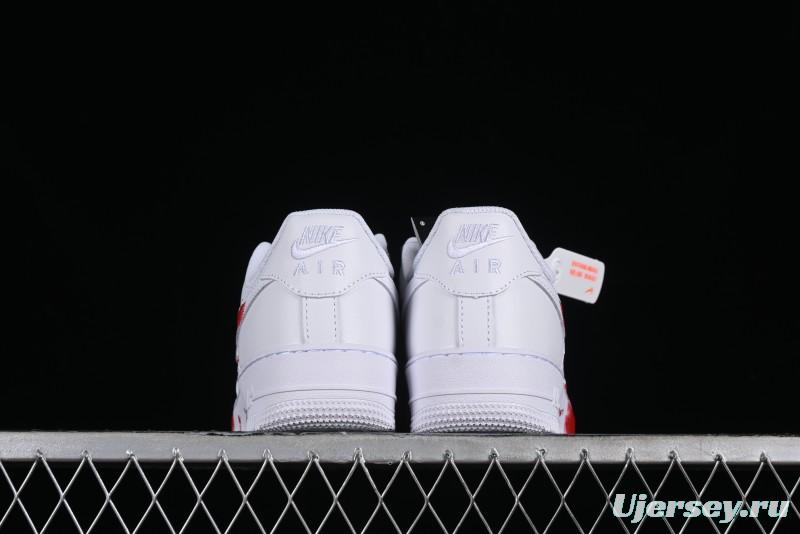 Nike Air Force 1 '07 Low Casual Sneakers with Anime Graffiti Style Crime Scene Design - 315122-211