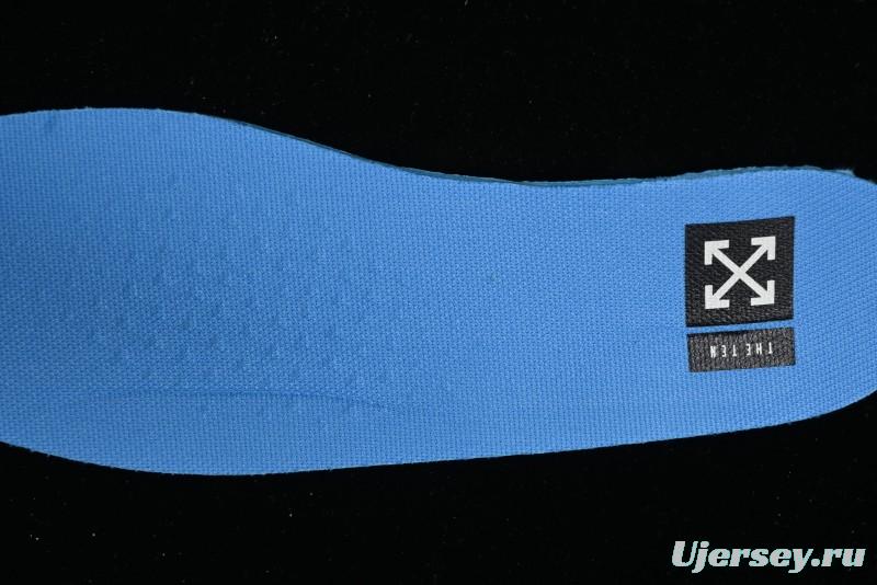 Nike Off White x Air Force 1 Low OW Collaboration Transparent Blue Casual Sneakers - AO4606-400