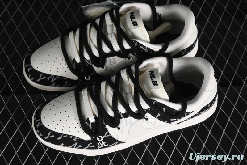 Nike SB Dunk Low MLB Strap Collaboration - Black Denim Print Anniversary Custom Low-Top Casual Sneakers - SJ2068-251
