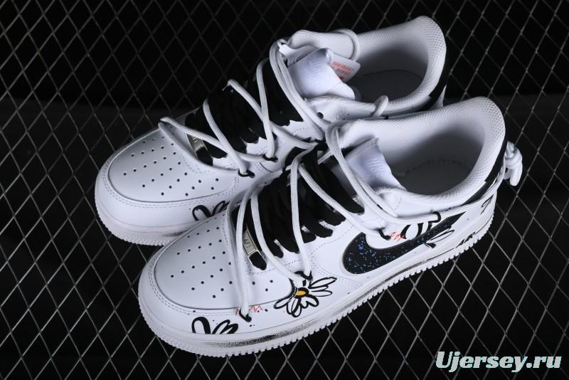 Nike Air Force 1 '07 Low Daisy Print Casual Sneakers with Lace-Up - ZH0316-025