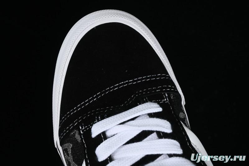 Vans Knu-Skool Premium Custom Denim Monogram Slip-On Shoes - VN0009QC6BT