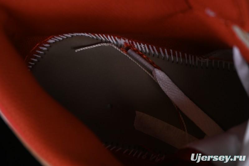 Nike Air Jordan 1 Mid Basketball Shoes in White/Orange/Red - FJ3458-160