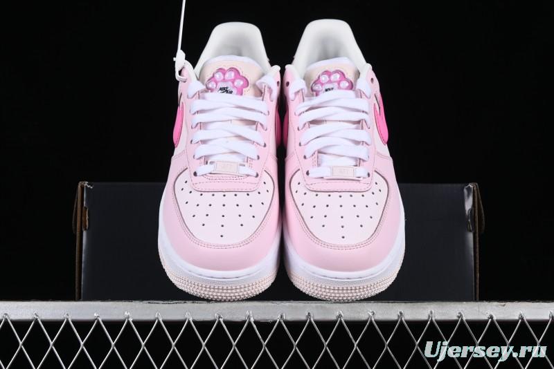 Nike Air Force 1 '07 Low White Pink Casual Sneakers - HM3696-661