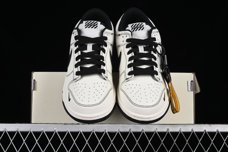 Nike SB Dunk Low OFF-WHITE Collaboration - Anniversary Edition Customized Low-Top Casual Skate Shoes - DJ2024-003