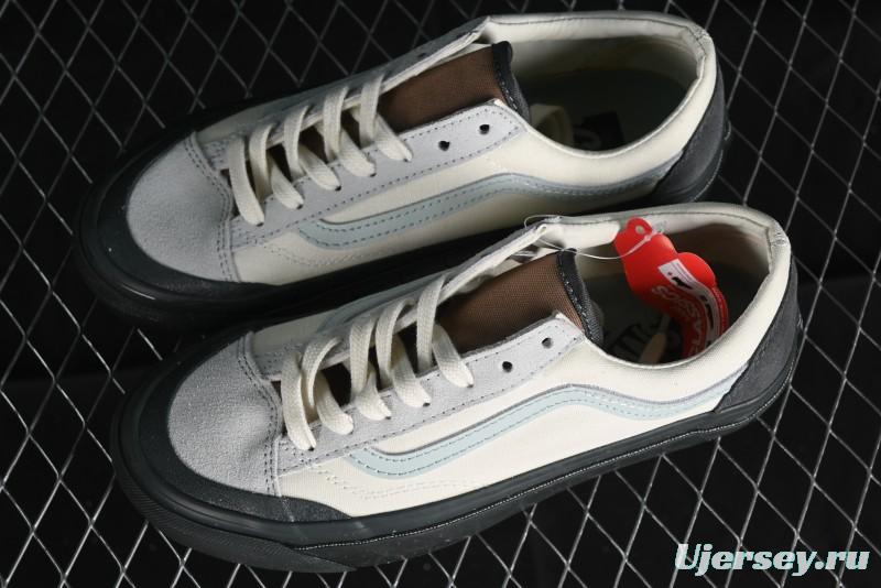 Vans Old Skool Reissue 136 Retro Casual Vulcanized Sneakers in Gray Blue White - VN000CRPGRN
