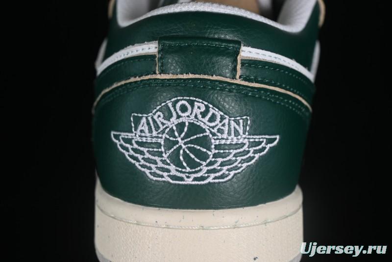 Nike Air Jordan 1 Low AJ1 White Green Low Top Casual Sneakers - FQ7687-300
