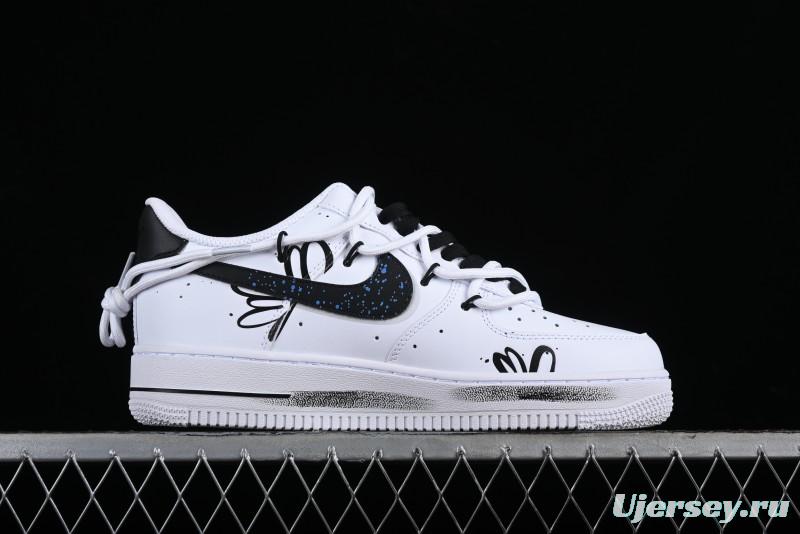 Nike Air Force 1 '07 Low Daisy Print Casual Sneakers with Lace-Up - ZH0316-025