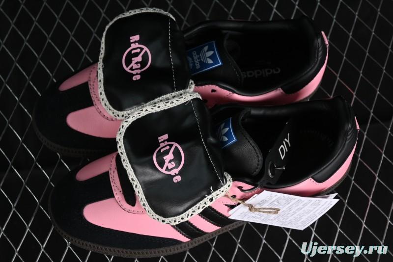 Adidas Samba OG B75807 Customized Casual Sneakers with Vibrant Hot Pink and Sweet Black Colorway - B75807