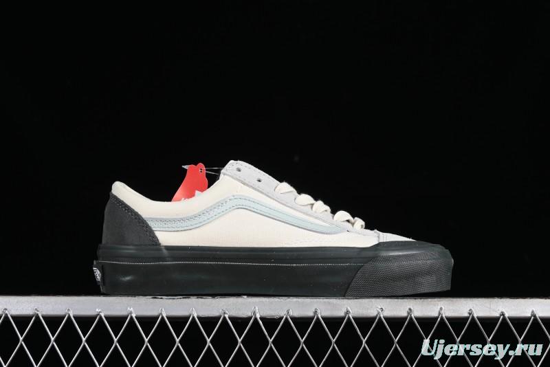 Vans Old Skool Reissue 136 Retro Casual Vulcanized Sneakers in Gray Blue White - VN000CRPGRN