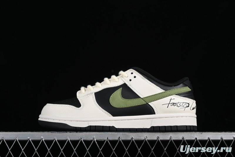 Nike SB Dunk Low Casual Skateboarding Shoes in Beige Green with Hemp Rope Detail - LK2146-511