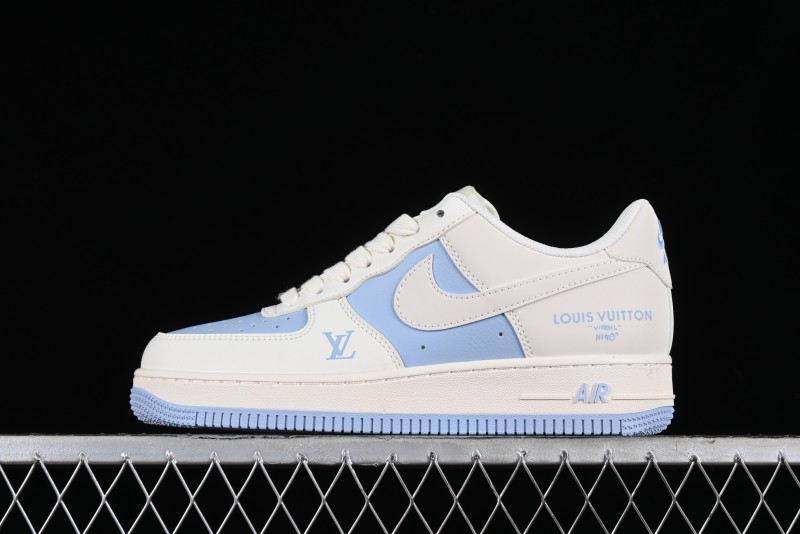 Nike Air Force 1 '07 Low LV Collaboration - Off White Ice Blue Casual Sneakers BB9599-203
