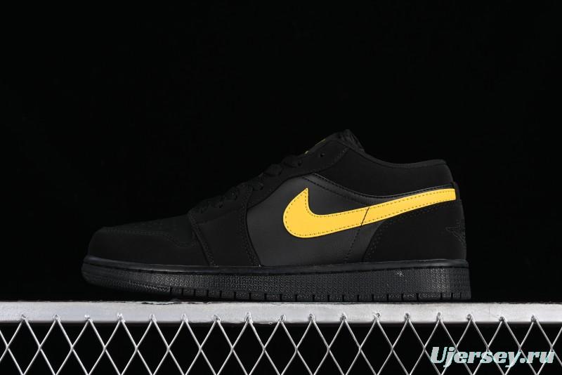 Nike Air Jordan 1 Low AJ1 Black Gold Hook Casual Sneakers - 553558-071