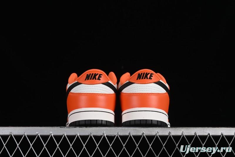 Nike SB Dunk Low Casual Skate Shoes in White, Orange, and Black - DH9765-003