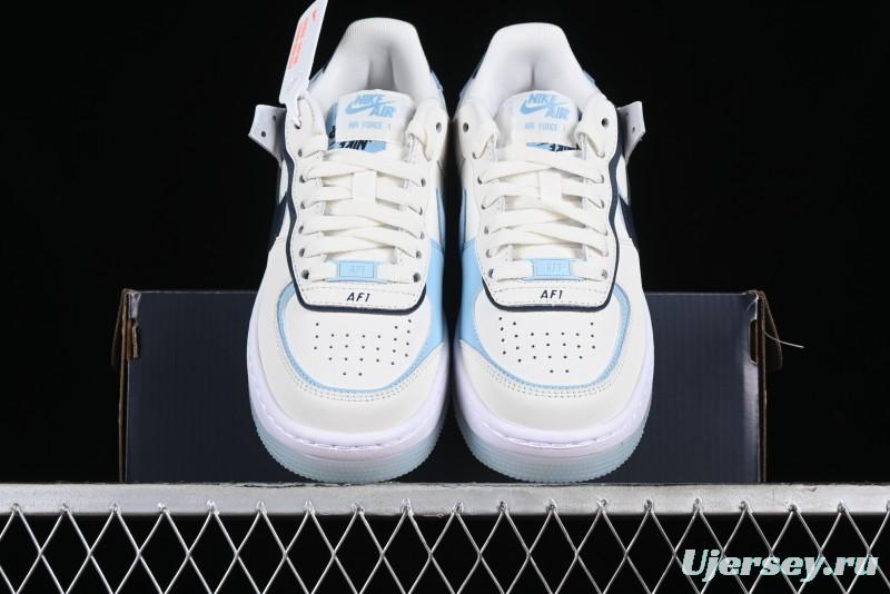 Nike Air Force 1 Shadow Lightweight Elevated Low-Top Versatile Sneakers - DZ1847-107