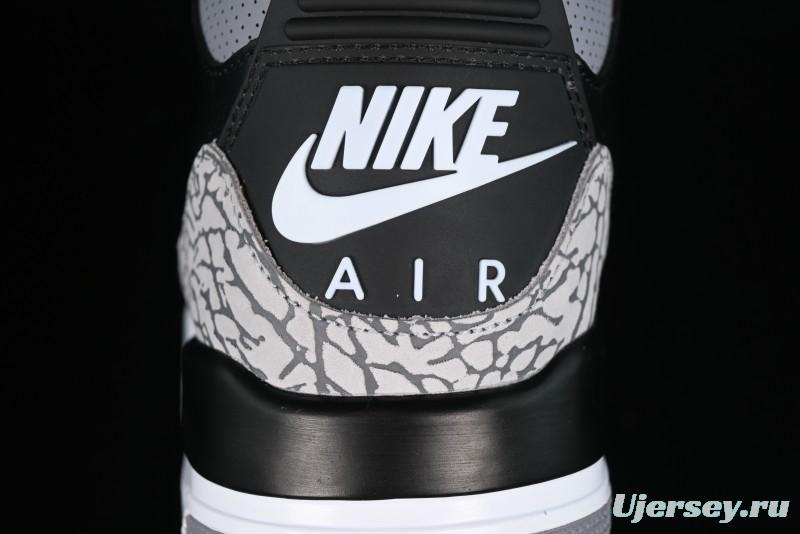 Nike Air Jordan 3 Retro Sneakers with Iconic Elephant Print and Visible Air Cushion - DN3707-010