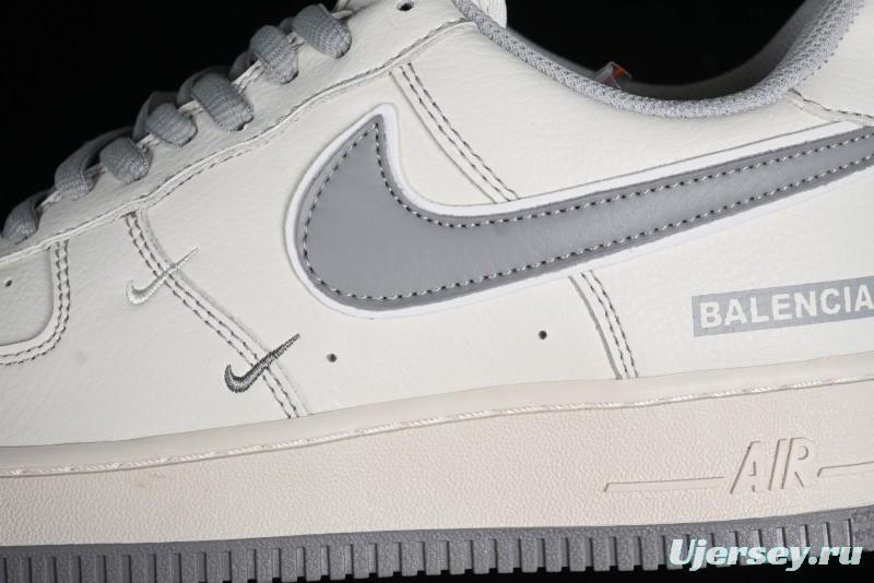 Balenciaga x Nike Air Force 1 '07 Low Triple Swoosh Beige Grey Casual Shoes - FR0538-091