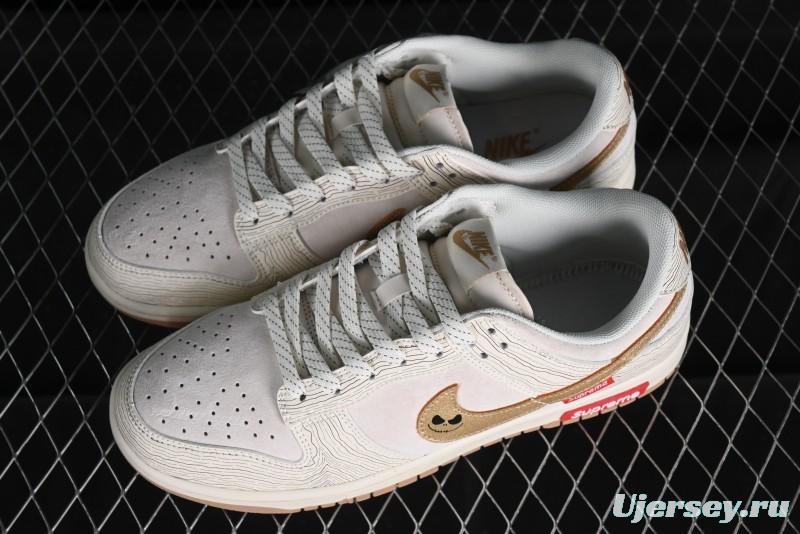 Supreme x Nike Dunk Low SB Skate Shoes with Zoom Air Cushion - XD6188-035