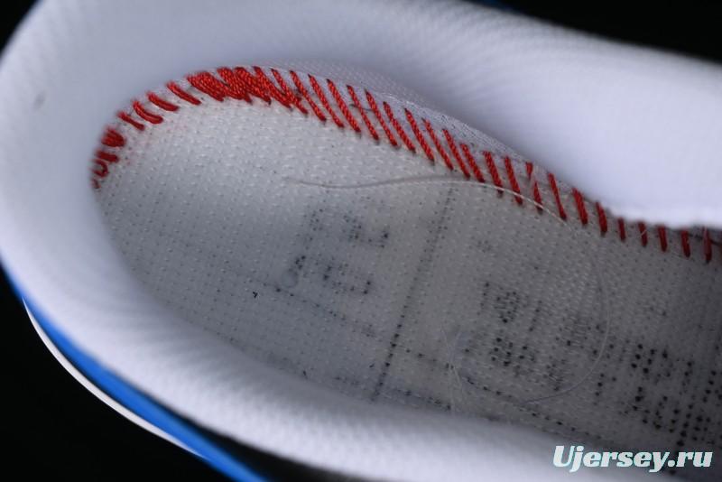 Nike Air Force 1 '07 Low White Black Blue Color Block Casual Sneakers - FN8008-001