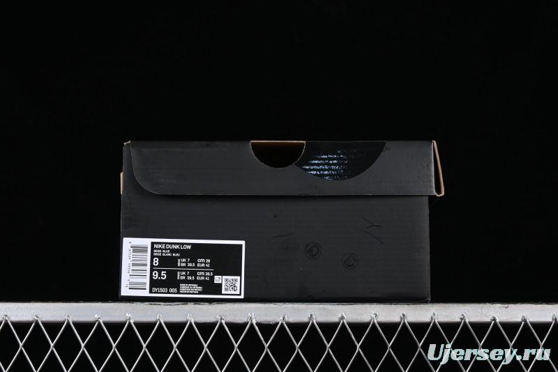 Nike Supreme x SB Dunk Low Collaboration - Navy Blue Anniversary High-End Custom Low-Top Casual Skate Shoes - DY1503-005