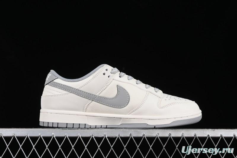 Nike SB Dunk Low Supreme Collaboration - Beige Canvas Anniversary High-End Custom Low-Top Casual Skate Shoes - BB6698-514