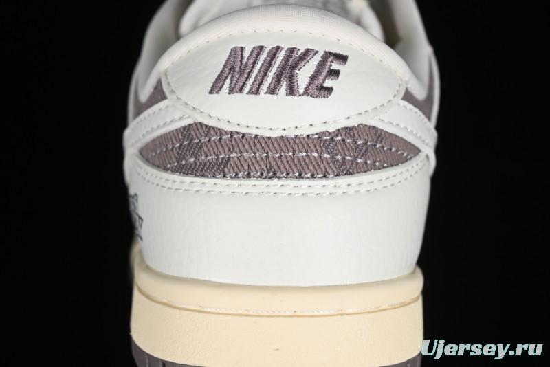 Nike SB Dunk Low LV Collaboration - Denim Patchwork Anniversary High-End Custom Low-Top Casual Sneakers - JH8310-956