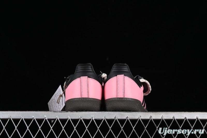 Adidas Samba OG B75807 Customized Casual Sneakers with Vibrant Hot Pink and Sweet Black Colorway - B75807