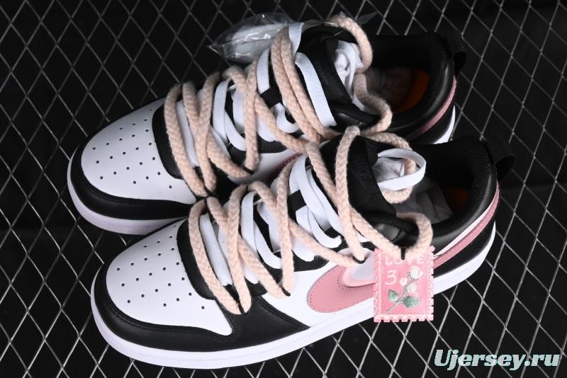 Nike Court Borough Low 2 Retro Casual Sneakers in Dark Pink and Black - BQ5448-115