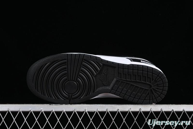 Nike Supreme x SB Dunk Low Panda Colorway Low-Top Casual Skate Shoes - RM2308-332