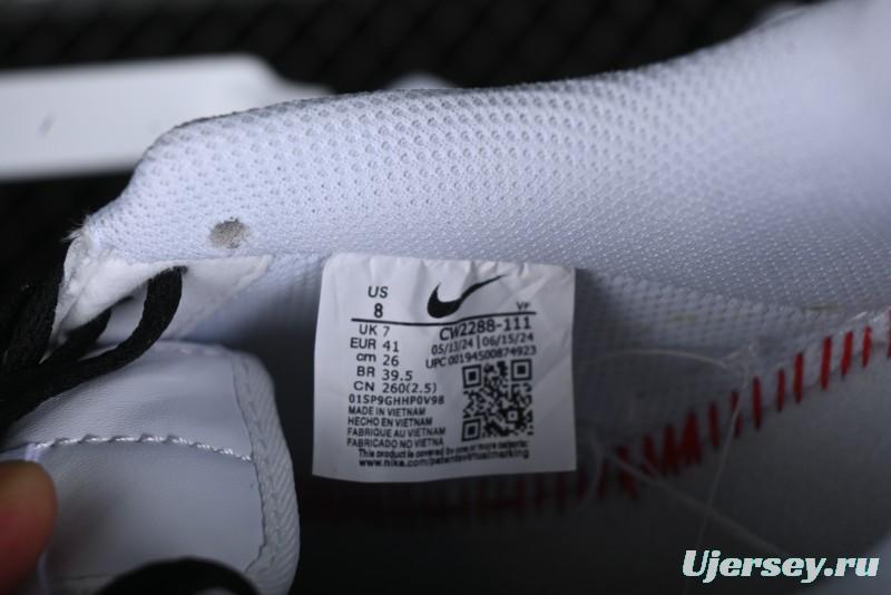 Nike Air Force 1 '07 Low Casual Sneakers with Anime-inspired Blue Spray Paint Design - CW2288-111