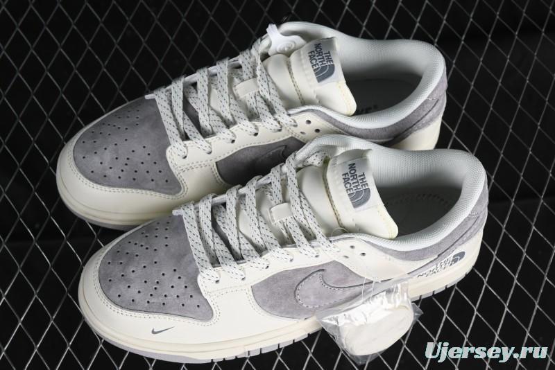 Nike SB Dunk Low The North Face Collaboration - Beige Suede Anniversary High-End Custom Low-Top Casual Skate Shoes - XD6188-020