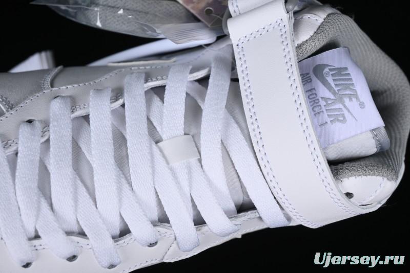 Nike Air Force 1 '07 Mid Casual Sneakers in White-Grey - DV0806-100