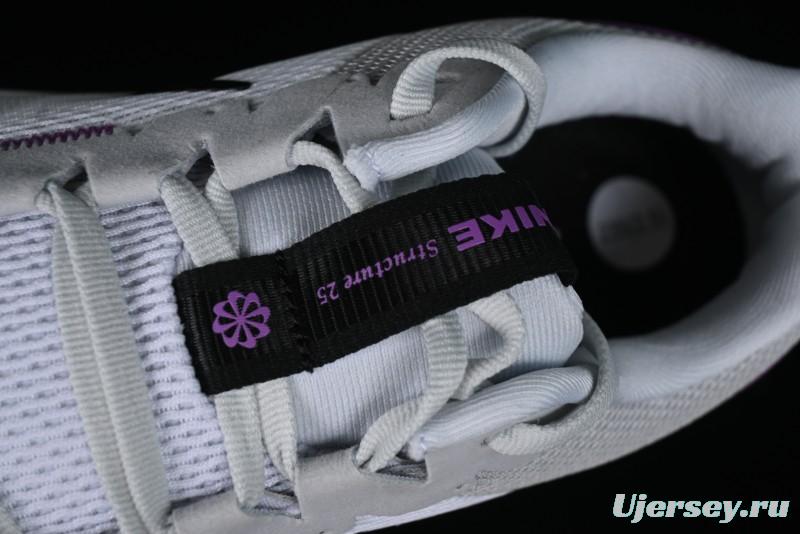 Nike Air Zoom Structure 25 Running Shoes 2024 New Release with Cushioning Anti-Slip Comfort - DJ7884-100