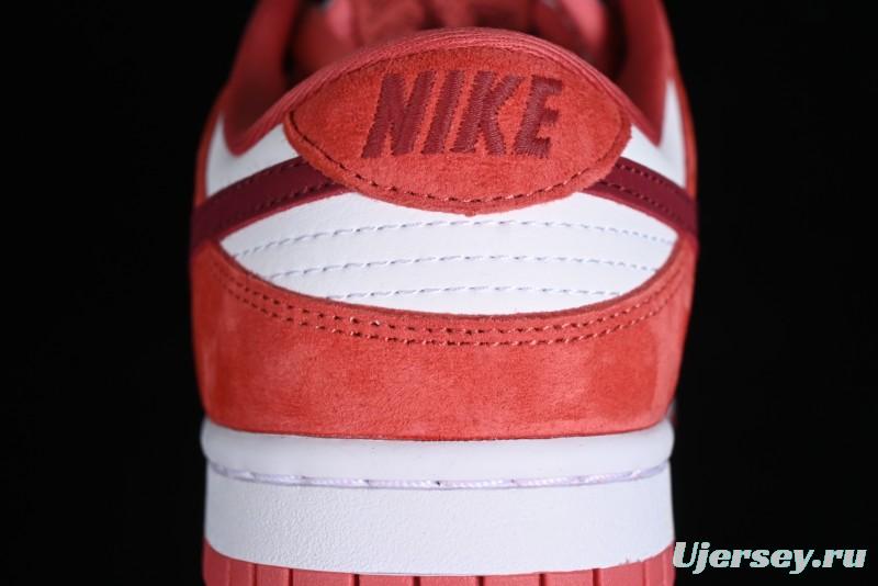 Nike SB Dunk Low Retro Valentine's Day 2024 White Rose Red Skateboarding Shoes - FQ7056-100