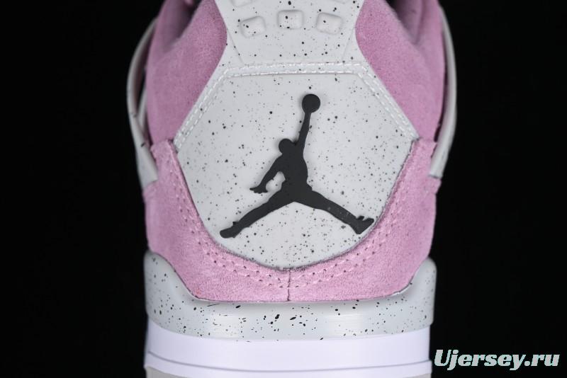 Nike Air Jordan 4 Retro Sneakers in Orchid Pink with Cement Grey Accents - AQ9129-501