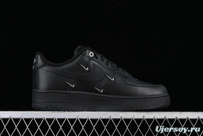 Nike Air Force 1 '07 Low Silver Swoosh Casual Sneakers - HQ1180-001