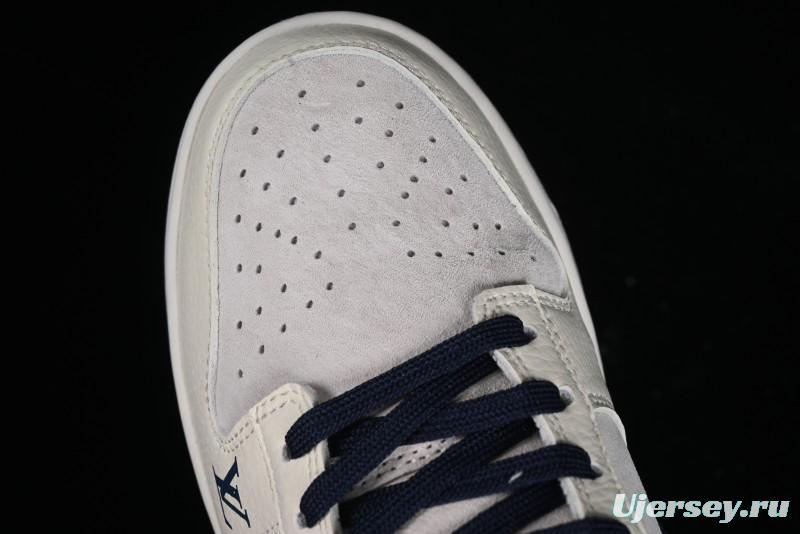 Nike SB Dunk Low LV Collaboration - Suede Navy Blue Anniversary High-End Custom Low-Top Casual Sneakers - FC1688-134
