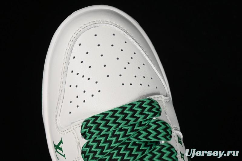 Nike SB Dunk Low LV Collaboration - Beige Green Glow in the Dark Violent Bear Anniversary High-End Custom Sneakers - SJ2068-241