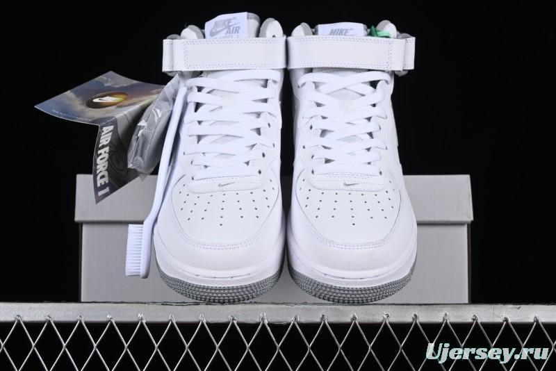 Nike Air Force 1 '07 Mid Casual Sneakers in White-Grey - DV0806-100