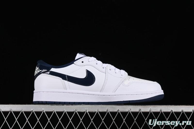 Nike Air Jordan 1 Low '85 Metallic Blue Retro Sneakers - FB9933-141