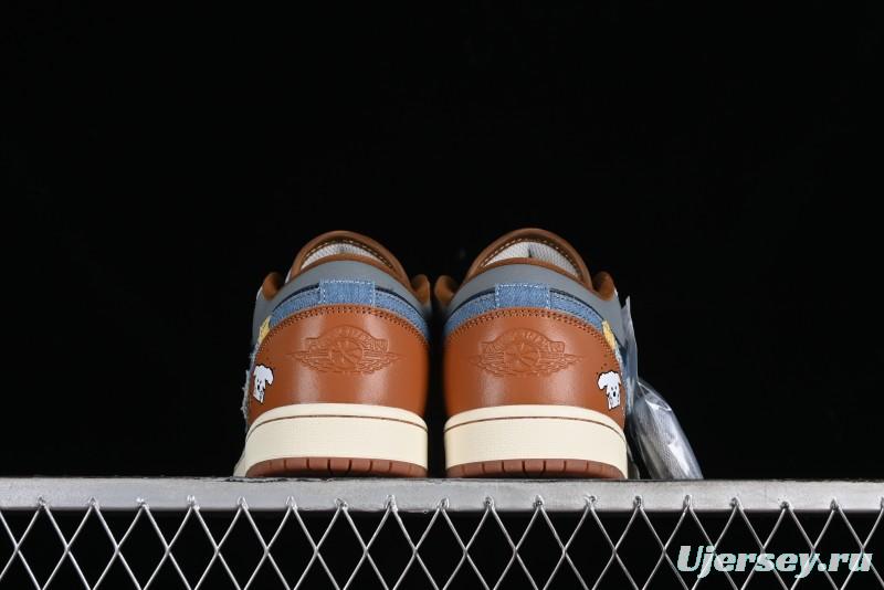 Nike Air Jordan 1 Low AJ1 Customized Low-Top Casual Sneakers - FZ5042-041