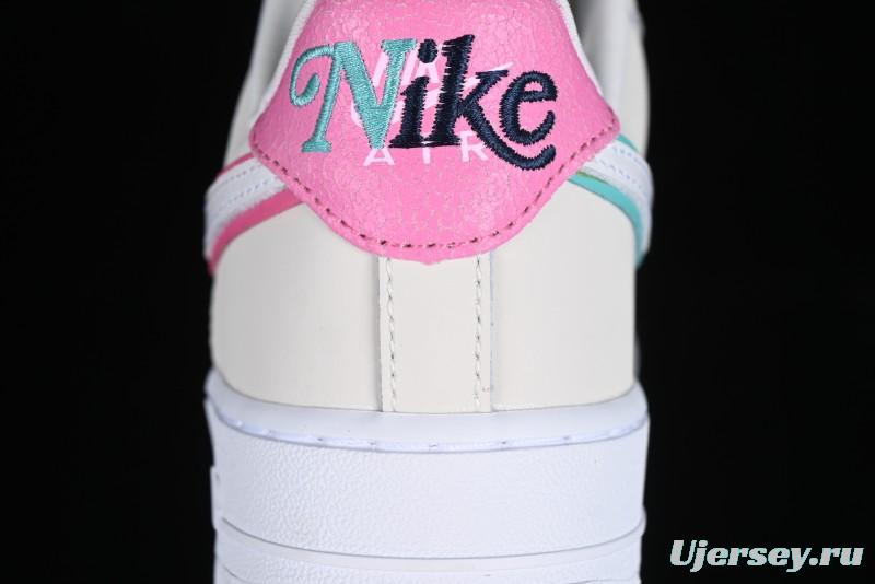 Nike Air Force 1 '07 Low Grey White Pink Casual Sneakers - HM3694-011