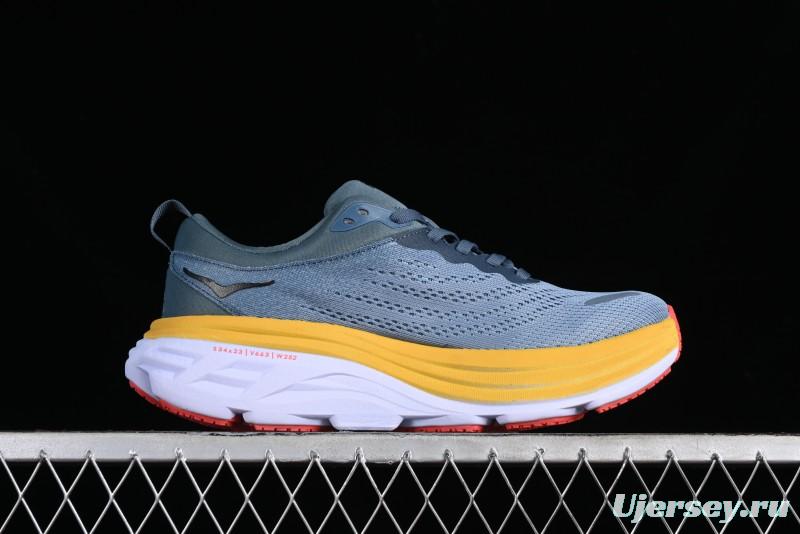 HOKA ONE ONE Bondi 8 Performance Cushion Running Shoes with Enhanced Support - 1123202 GBMS