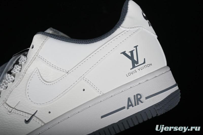 Nike Air Force 1 '07 Low LV Collaboration - Beige Grey Double Swoosh Low-Top Casual Sneakers - XZ6188-006