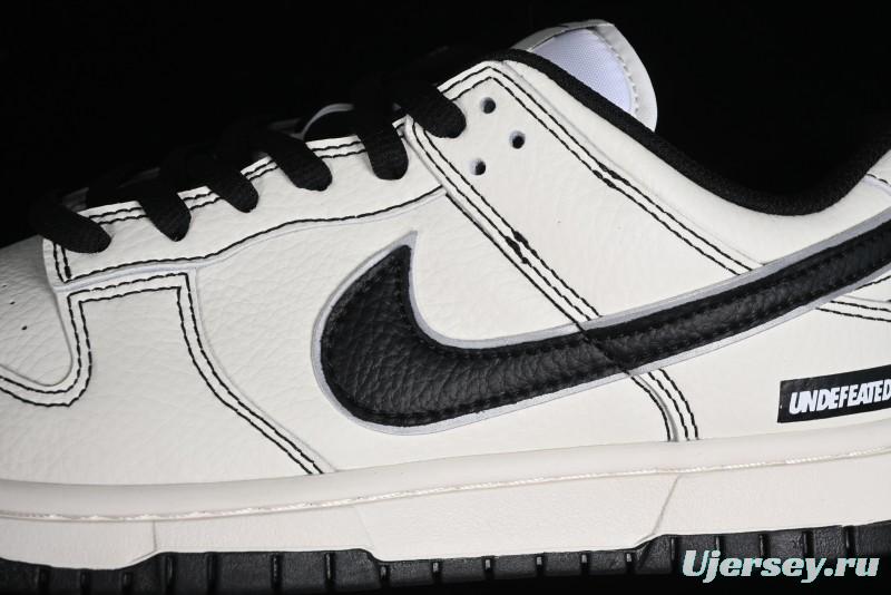 Nike SB Dunk Low UN Collaboration - Beige Black Swoosh Anniversary High-End Custom Low-Top Casual Skate Shoes - FC1688-139